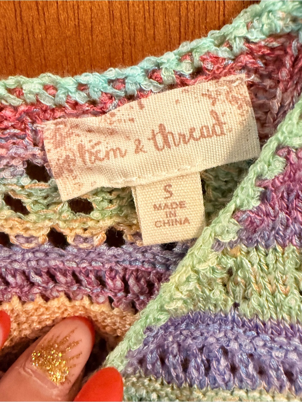 Hem & Thread Pastel Multicolor Striped Knit Tank Top - Picture 3 of 6